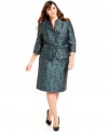 Add a shot of fashionable flair to your work wardrobe with this plus size skirt suit from Tahari by ASL--it's enlivened with a stylish animal print.
