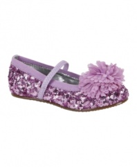 Her feet will feel fancy and free in these lightweight sequin shoes from Stride Rite.