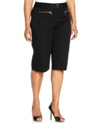 Bermuda shorts get a polished update with this plus size style by Alfani-- pair them with the season's latest tops!
