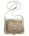 Get tech-ed out with this shimmery, sequin crossbody from Nine West that features a specially designed compartment for your iPad. Additional compartments inside and out are perfect for stashing phone, wallet, cash and makeup case, or any other essentials you can't leave home without.