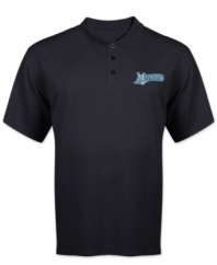 First class. Let everyone know you think the Miami Marlins are top-rate in this MLB classic polo shirt from Majestic.