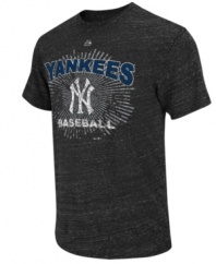 Score a home run in your casual wardrobe -- this New York Yankees fashion tee from Majestic steps up to the plate and knocks it out of the park.