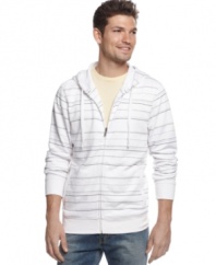 Top it off. Add this extra-comfortable striped hoodie from Alfani as the finishing touch to any outfit.