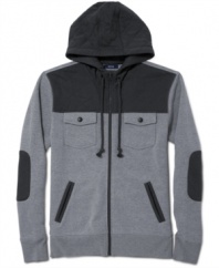 Windy weather calls for some hooded help. This hoodie from American Rag has the style to upgrade your layered look.