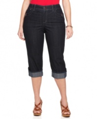 Cuffed or uncuffed: Style&co.'s plus size capri jeans are must-haves for your spring/summer looks. (Clearance)