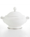 Pure refinement simply stated, the Mikasa Cameo Platinum dinnerware and dishes collection is shear elegance in classic form. Dazzling white china is delicately embellished with platinum band detailing. The understated style of this covered casserole works as well with other patterns as it does with the coordinating collection.