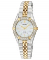 Walking on sunshine: this solar-powered watch from Seiko glistens with accents and gold tone details.