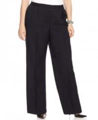Kasper's plus size pants are a stylish office staple that are designed to flatter! Tuck in a silky blouse for instant workday panache.