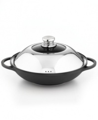 Cookware that woks for you! Three layers of ferno ceramic coating introduce nonstick and eco-friendly excellence into your space. Working on all stovetops, including induction, this everyday essential features a detachable stay-cool handle that lets you wash and store with ease. 5-year warranty.