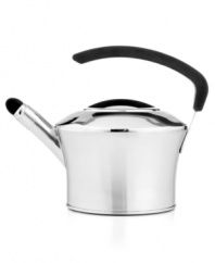 A standout beehive-inspired shape puts personality on your range. Made from durable 18/10 stainless steel with a stunning mirror finish, this whistling kettle features a 3-layer capsule base that works perfectly on all stovetops, including induction. 5-year warranty.