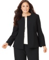 Kasper's perfectly-priced plus size suiting jacket delivers chic versatility in your work wardrobe.