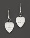 Logo-stamped hearts, in shining sterling silver.