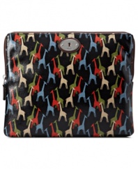 When it comes to transporting your tablet, go for something wild with this posh animal print design from Fossil. Durable coated canvas is dressed in a fun, care-free pattern and signature hardware with a sturdy zip-top closure, so your gadget stays perfectly in place when you're on-the-move.