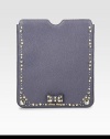 Studs, rhinestones and a sweet bow adds interest to this leather iPad® cover.Embellished leather8¼W X 10H X ¼DMade in ItalyPlease note: iPad® not included.