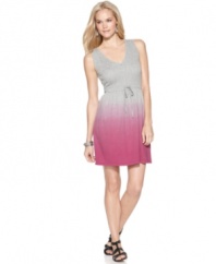 This soft petite dress from DKNY Jeans is made for casual days! The smocked bodice hugs you in the right places; the high elastic waistband and drawstring create a leg-lengthening silhouette. (Clearance)