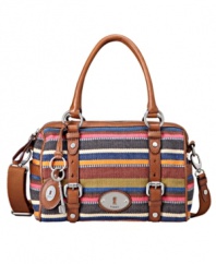 The epitome of a classic, take-everywhere bag, this Maddox satchel from Fossil is perfect for casual antique shopping, or a stylish evening out. With signature embossed hardware, glazed leather trim and seasonal print, it's the perfect addition to any ensemble.