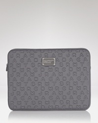 Upgrade your laptop case with this neoprene sleeve from MARC BY MARC JACOBS. It's sized right to slip inside your purse - but looks equally chic outside your it-bag.