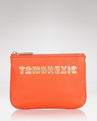 Indulge your faux glow fetish with this slim pouch from Rebecca Minkoff. Warning: the leather mini is so bright it burns.