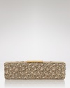 Take a shine to statement soiree style with this silvery clutch from Badgley Mischka. Ideally sized for the gloss and gadget, it's destined to be your new party favorite.