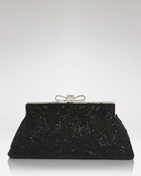 Jazz things up during party time with this beaded frame clutch from La Regale, sure to elegantly accessorize your fanciest frock.
