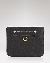 Get carded with this classic leather case from MARC BY MARC JACOBS, ideally sized to stow your most precious plastic.