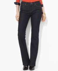 Lauren Jeans Co.'s sleek bootcut silhouette is designed with a hint of stretch for comfort and a flattering fit.