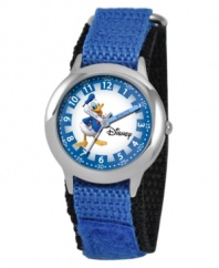 Help your kids stay on time with this fun Time Teacher watch from Disney. Featuring iconic character Donald Duck, the hour and minute hands are clearly labeled for easy reading.