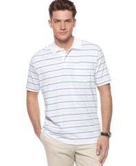 With a classic cut and streamlined stripe, this polo shirt from John Ashford is a perennial favorite.