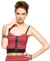 Play-up your audacious sense of style in a hot, crop bustier top from Material Girl!