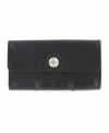 Keep your checkbook balanced and your finances buttoned up with Kenneth Cole Reaction's clutch wallet.