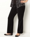 Whether your relaxing or running errands, look fashionable in Charter Club's velour plus size pants. (Clearance)