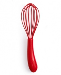 Cook in color! With all the brilliance & personality of Le Creuset, this balloon whisk sets the tone for your kitchen. A heat-resistant, dishwasher-safe construction means this essential tool moves effortlessly from prep to cleanup, while an innovative, curved handle adds a touch of sophistication and ergonomic comfort.