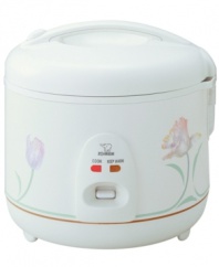 A nonstick cooking pan accommodates 5.5 cups of rice and an easy-to-use single switch control guarantees perfectly precise results time after time. With a top & side automatic keep-warm system, this rice cooker preps your favorite dish and keeps it fresh until you're ready. Model NS-RNC10.