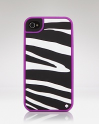 kate spade new york has dressed up the fun (and totally functional) iPhone case in wild stripes, designed exclusively for the iPhone 4. It's a sure conversation starter.
