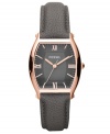 Rosy warmth brings instant appeal to this dusky Wallace collection watch by Fossil.
