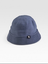 A soft cotton knit design with a bell silhouette and a ribbed brim. Hand wash Imported