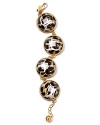 Hit the spot with this chunky bracelet from kate spade new york. Crafted of 12-karat gold and leopard-print beads, it instantly hints at your wild side.