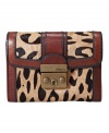 Untamed leopard and calfhair leather join forces to create a vintage-chic look.