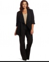 Calvin Klein Women's Plus Size Roll Sleeve Flyaway Jacket