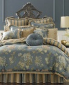 This J Queen Savannah decorative pillow with pleated accents adds an extra elegant dimension to your bedspread.