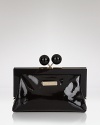A retro chic clutch from kate spade new york works for black tie and basic occasions. Black patent leather makes your manicure pop!