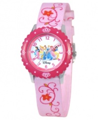 Help your kids stay on time with this fun Time Teacher watch from Disney. Featuring your favorite Disney princesses, the hour and minute hands are clearly labeled for easy reading.