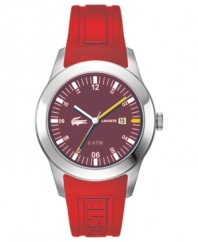 Get the upper hand in an instant with this Advantage sport watch from Lacoste.