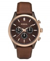 Warm and rustic, this watch by Fossil adds just the right touch of style.