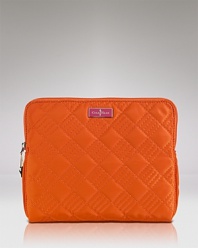 Cole Haan has a soft spot for practical accessories like this quilted iPad case, crafted of durable nylon.