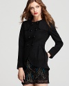 Inclement weather? Polish your look in this double-breasted Nanette Lepore jacket because every day deserves a chic lift.