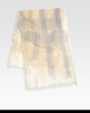 Lightweight wool blend in a muted, brushstroke pattern.23 X 7252% wool/28% nylon/20% linenHand washMade in Italy