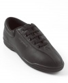 A sporty leather lace-up shoe that's lightweight and flexible-perfect for light walking and casual weekends. Rounded toe. Durable man-made outsole. Imported.