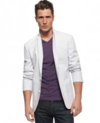 Add some polish to your casual look with this blazer from INC International Concepts.