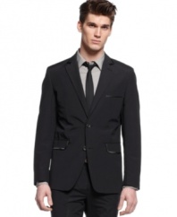 Pair this blazer with a shirt and tie for a look that plays with formal style without selling out your casual cool.